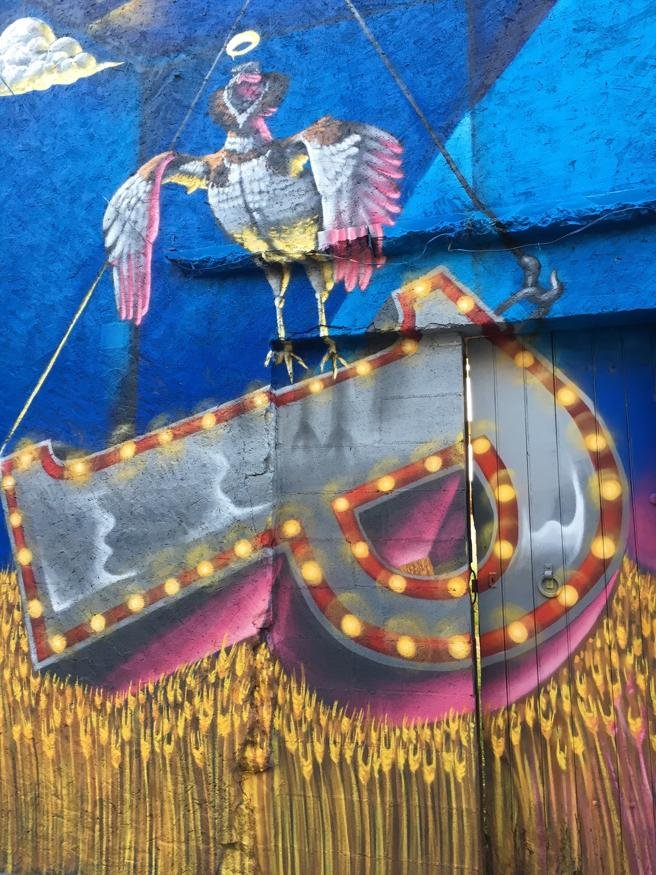 La obra del grafitero Fil que tiene como protagonista a un sisón.